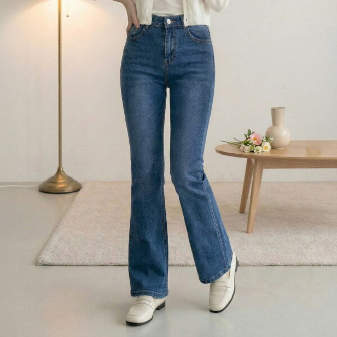 [에이플심플] 여성 부츠컷 청바지 스판데님 신축성 팬츠 (봄가을)