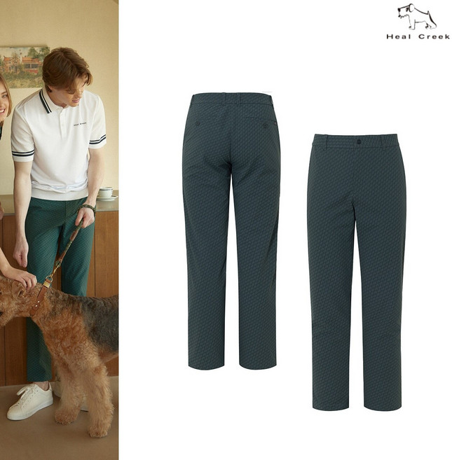 힐크릭 남성골프웨어 남성골프바지 H511 남성 로고자가드 팬츠 1HCPNSU301DKGR_SC