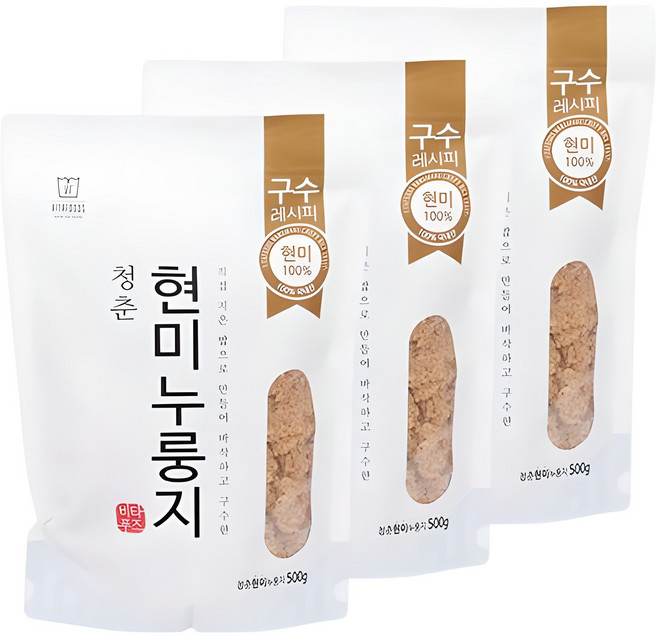 비타푸즈 청춘현미누룽지, 500g, 3개