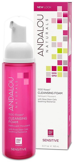 안달로우내추럴스 1000 로즈 클렌징 폼 센서티브, 1개, 163ml