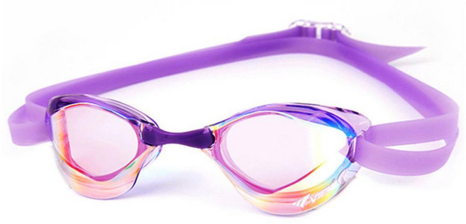 뷰 미러 코팅 노패킹 수경 안티포그 고글 대 라벤더 수영 물놀이 해변 비치 계곡, 1개