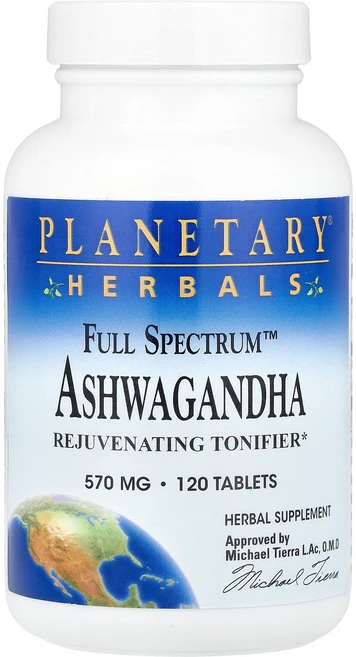 Planetary Herbals 플래니터리허벌스 풀 스펙트럼 아슈와간다 120 태블릿 활력 영양제, Planetary Herbals 플래니터리허벌스 풀 스, 1개, 120정 - 쿠팡