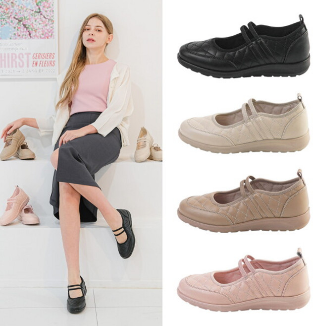 [헬시온] 소가죽 더블스트랩 메리제인 스니커즈