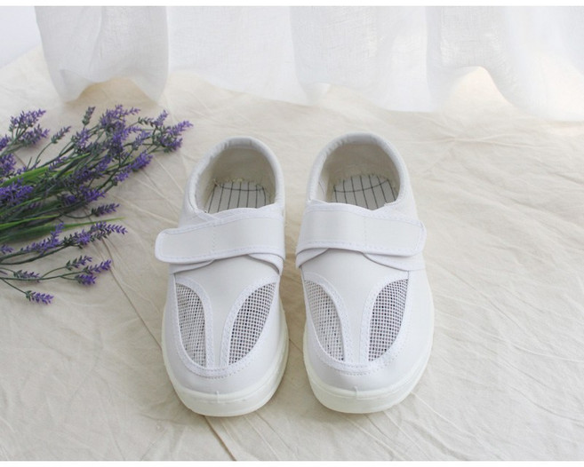 [제전화벨크로형SJ-101] 오늘출발 크린룸 방진화 작업화 작업신발 크린룸신발 기능화 통풍화 이에스디마트, 1개