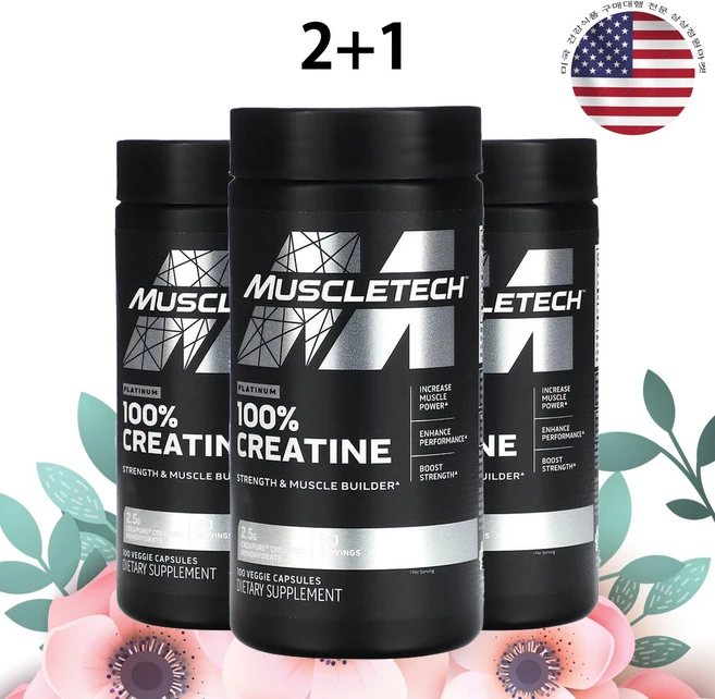 머슬테크 플래티넘 100프로 크레아틴 2500mg 100정 x 3병, 3개 - 쿠팡