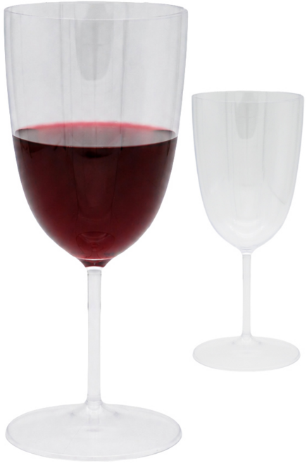 요리를그리다 개별포장 플라스틱 와인 잔 투명, 1개, 240ml, 2개입