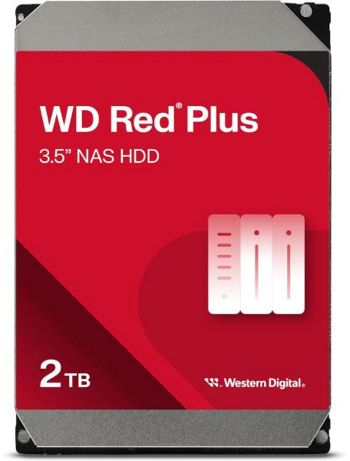 【Amazon.co.jp限定】ウェスタンデジタル WD Red Plus 内蔵ハードディスクドライブ 8TB CMR 3.5インチ SATA 5400rpm キャッシュ64MB NAS メーカー, 2TB_Red Plus