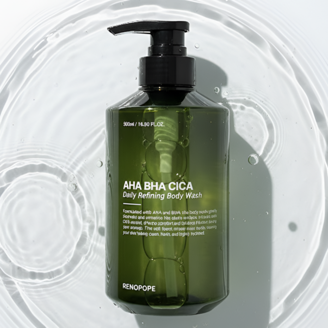 레노포프 AHA BHA CICA 바디워시 모공각화증 닭살피부 등드름 각질케어 시카진정 약산성 고보습, 500ml, 1개