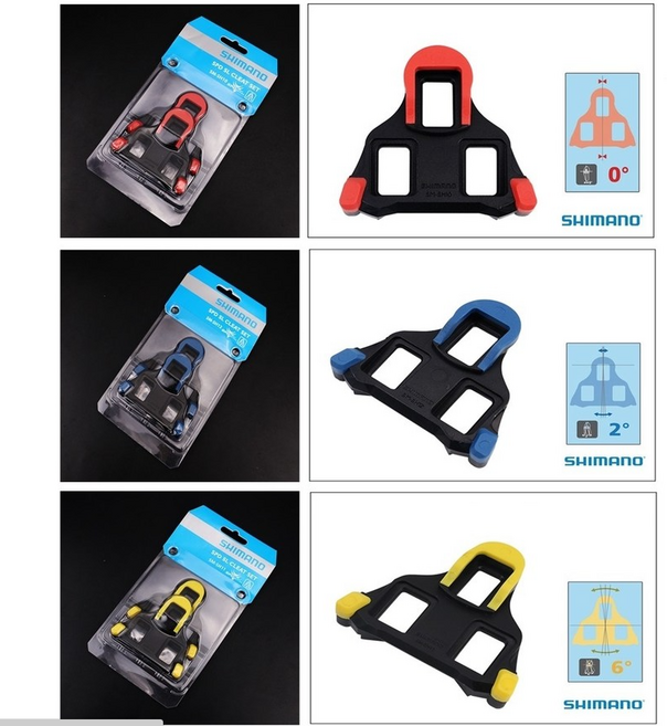 시마노 클릿 로드용 (0도 2도 6도), 1개, 블루