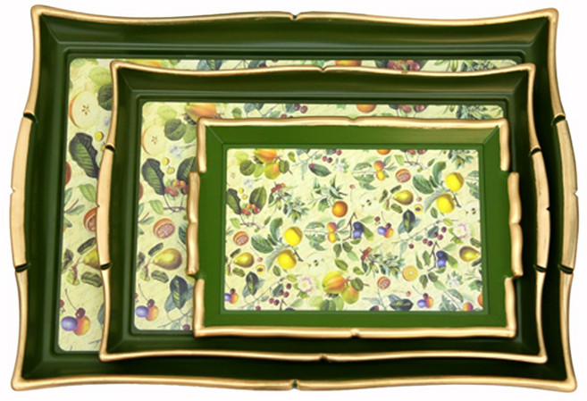 레벤호프 웨이브 사각 쟁반 3종 세트, 과일, 1세트