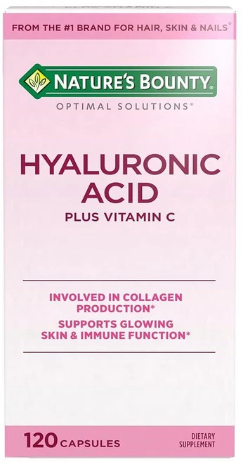 Nature's Bounty Optimal Solutions® 히알루론산 플러스 비타민C 캡슐 120정 Bounty (네이처스 바운티), 1개 - 쿠팡