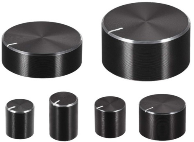 전위차계 손잡이 캡 인코더 볼륨 조절 오디오 회전식 테이퍼 구멍 6mm, 05 17 x 10mm (D x H)