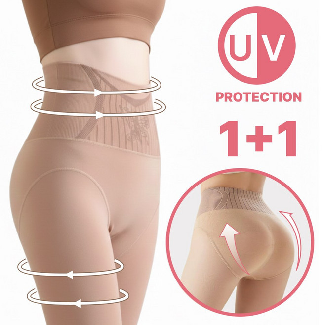 라벨르 몸매보정 골프스타킹 uv차단 발고리형 1+1 압박스타킹 힙업 보정스타킹