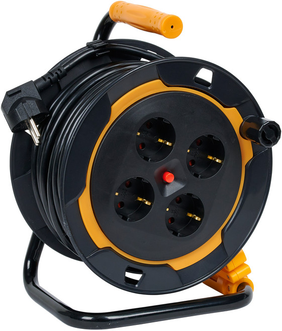 세이즈 미니 전선릴 접지 전기연장선 R3-15M-1.5SQ-레드, 허니, 1개, 15m