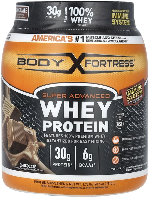 새해 건강을 선물하세요 Body Fortress 슈퍼 어드밴스드 유청 단백질 초콜릿 810g(1.78lb) 특별관리진행, BodyFortress슈퍼어드밴스드유청단백질초콜릿810, 810g, 1개 - 쿠팡