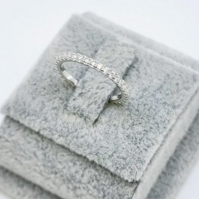 [925Silver] 올큐빅 반지 레이어드반지 큐빅가드링 은반지