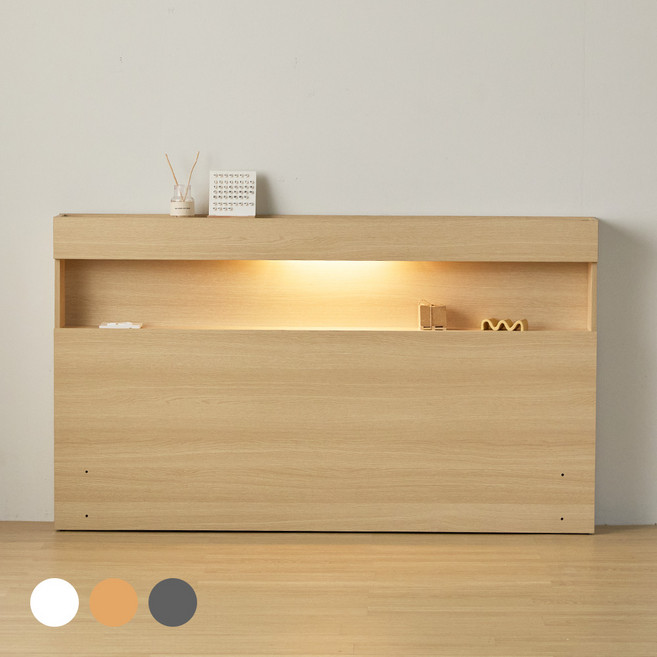 [수도권 무료배송] 파로마 그레디 LED 침대 헤드보드 Q, Q 오크 헤드만, 옵션선택:Q 오크 헤드만
