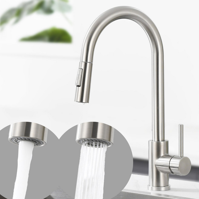 준앤코 스테인리스 싱크대수전 리비앙 S2, 1개