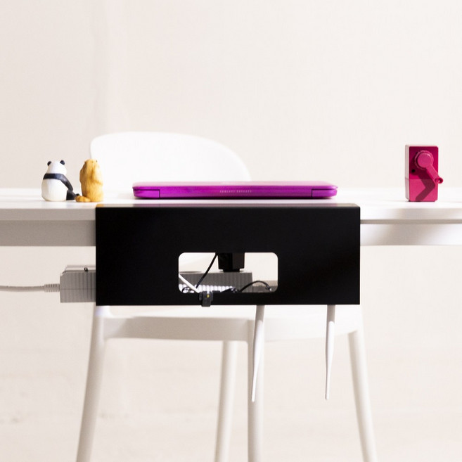 파워존 무타공 멀티탭 거치대 대형 화이트 그레이 베이지 그린, 대형 다크그레이, 1개