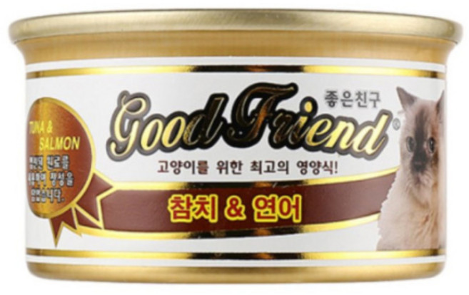 굿프렌드 고양이캔 생선, 참치 + 연어 혼합맛, 85g, 1개