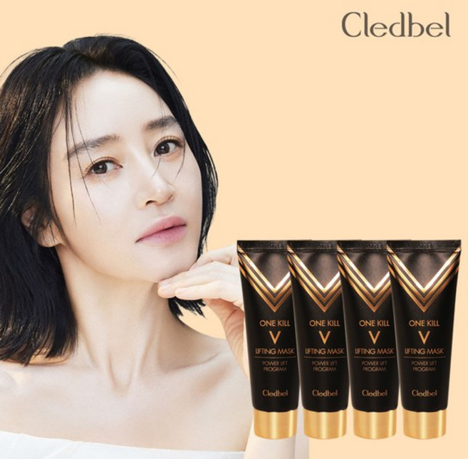 끌레드벨 원킬 브이 리프팅마스크 70ml 블랙, 4개입, 1개