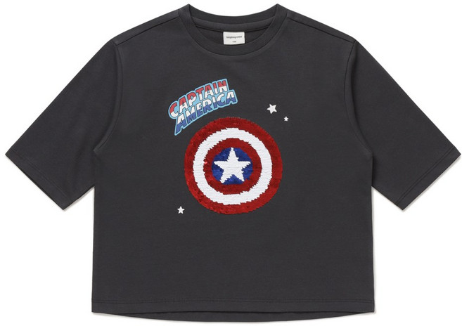 래핑차일드 부평점 스파이디 그래픽이 돋보이는 스파이디 7부 티셔츠 B6I39-33I-53 LHC