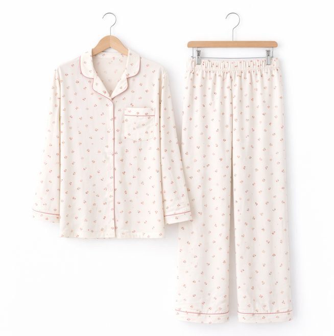 구시브 실내복 파자마 여성 잠옷 세트