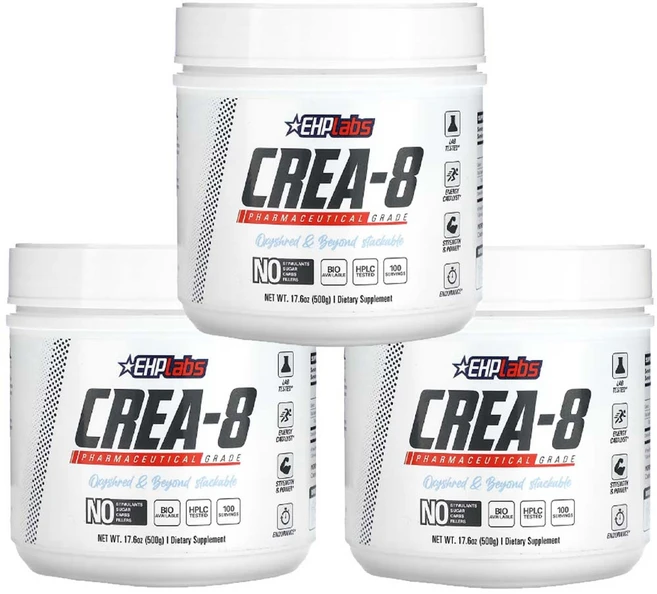 EHPlabs Creatine Crea 8 크레아틴 크래아티닌 크레아틴로딩 500g3통, 500g - 쿠팡