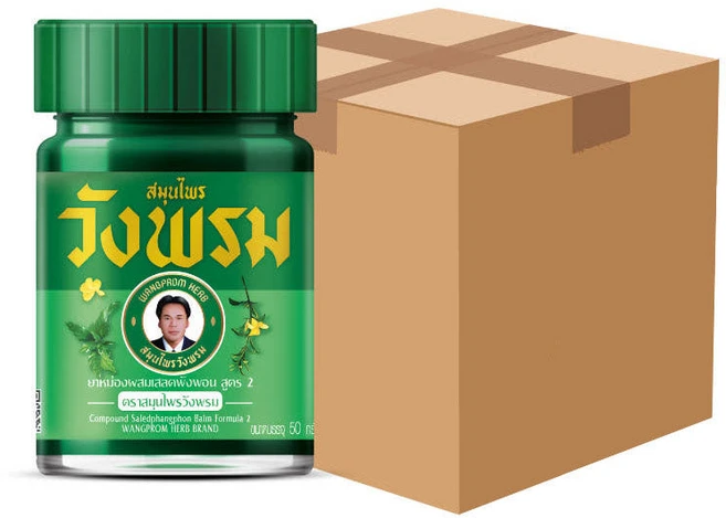 [공식수입] 태국 왕프롬 허브 야몽 그린밤, 36개, 50g - 쿠팡