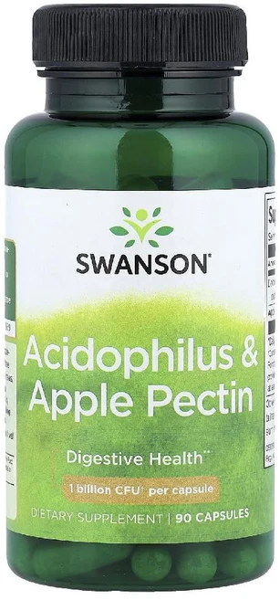 스완슨 유산균 애시도필러스 사과 펙틴 10억 90캡슐, 1개, 90정 - 쿠팡