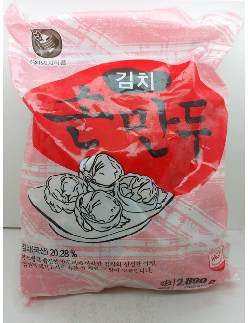 엄지 김치 손만두 2.8kg -엄지식픔- Haccp 인증 (아이스박스+ 냉매 포장) (하루 배송 99%), 1개