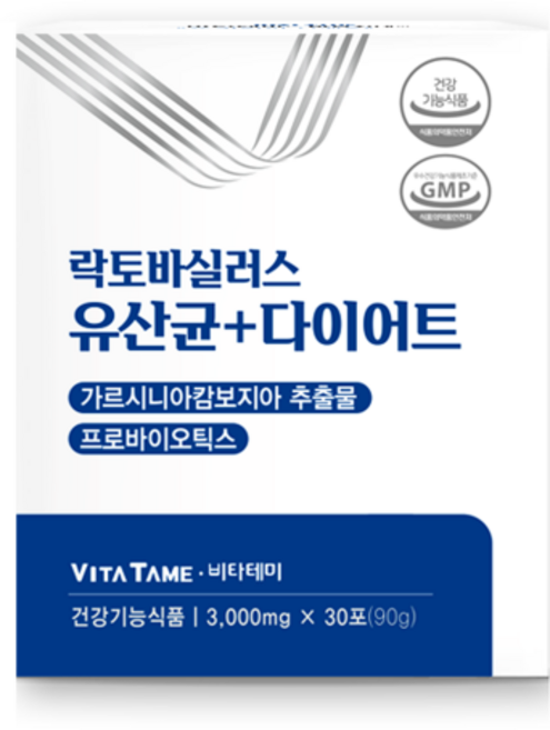 다이어트 유산균 식약처인증 가르시니아 체지방감소 체지방 분해 탄수화물 컷팅제 내장지방 복부비만 빼는 법, 90g, 1개