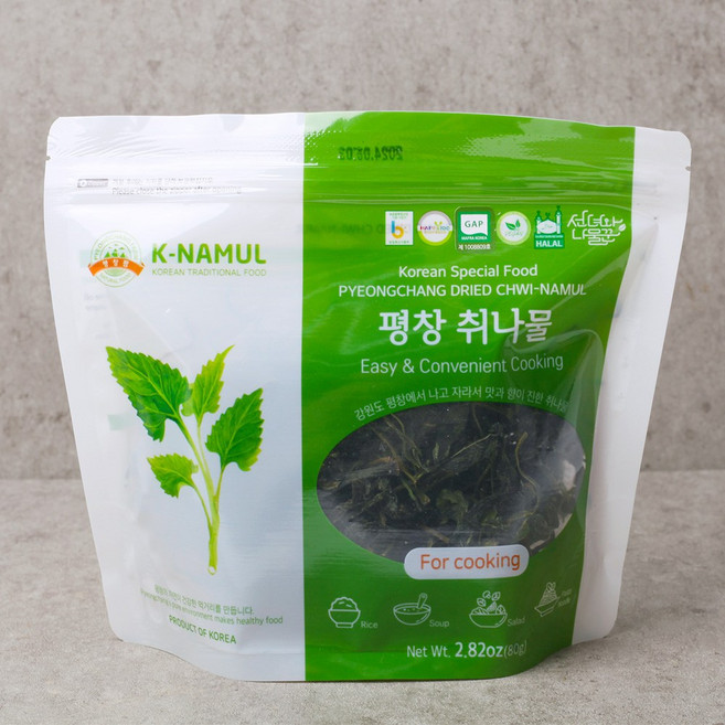 [평창팜] 강원도취나물 건취나물 말린 국산 취나물, 80gx1봉