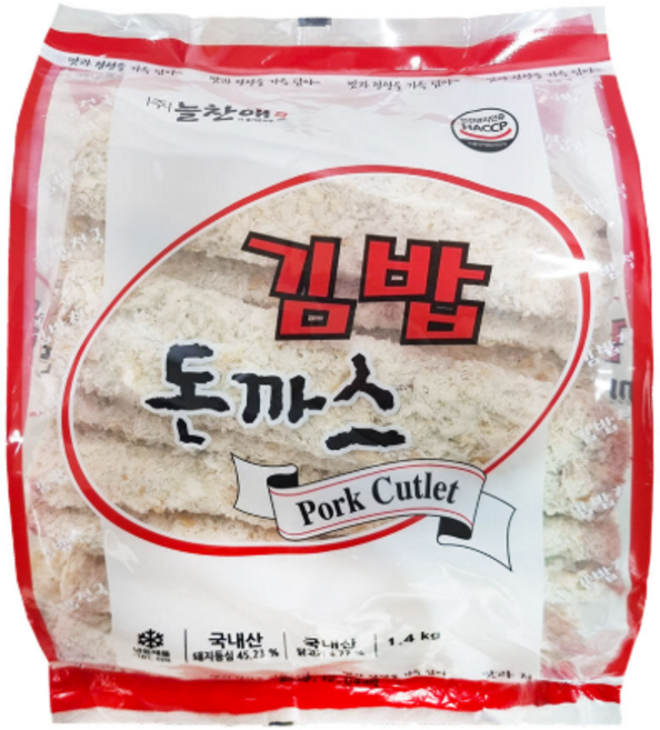 [늘찬애] 김밥 돈까스 1.4kg, 1개