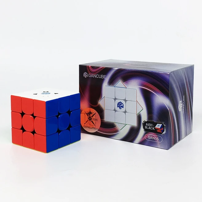 3X3 GAN 15 New Black UV코팅 큐브 간 15 뉴블랙 큐브 간큐브 간즈큐브 33 자석큐브 선수용 큐브 333, 1개, 혼합색상 - 쿠팡
