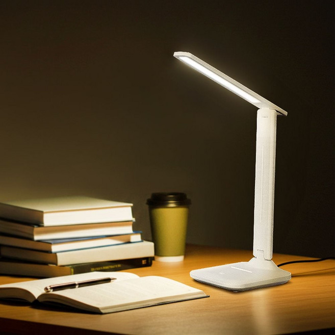 휴대용 스탠드 조명 책상 침실 led 터치 무드등 han107vL, 화이트