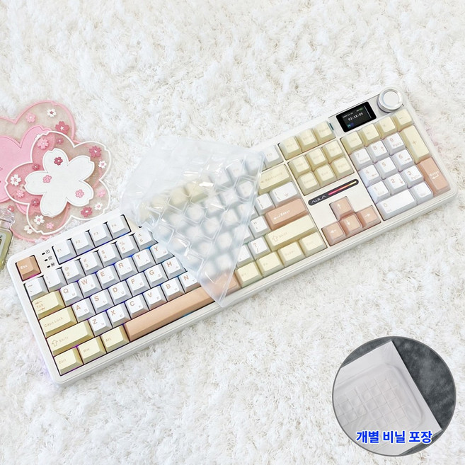AULA 독거미 F108 PRO 키스킨 실리콘 키보드덮개 커버, 1개, 투명