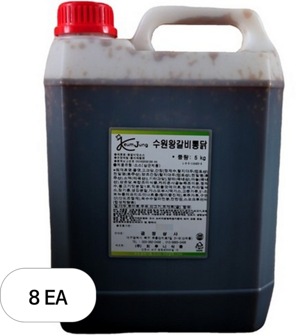 뫼루니식품 수원왕갈비통닭 소스, 5kg, 8개