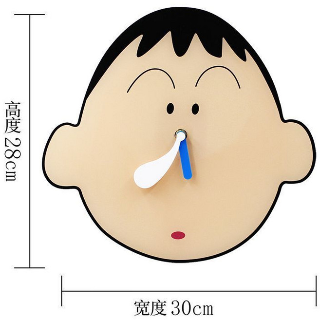 Crayon Shinchan 阿呆 造型掛鐘, 1個, XX20068亞克力阿呆掛鐘