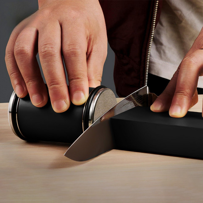 마술사 다용도 롤러 다이아몬드 칼갈이, 1개, 블랙