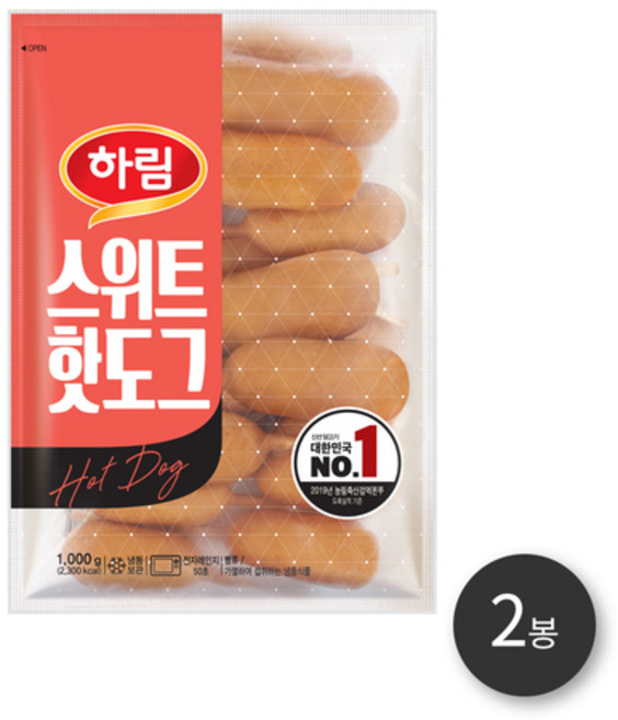 하림 스위트핫도그, 2개, 1kg