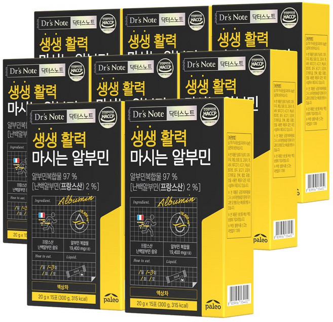 팔레오 닥터스노트 생생 활력 마시는 알부민 액상, 20g, 120개