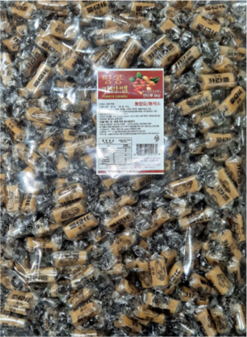 부드럽고 고소한 옛날 땅콩카라멜 대용량 주전부리 당충전, 1개, 3kg