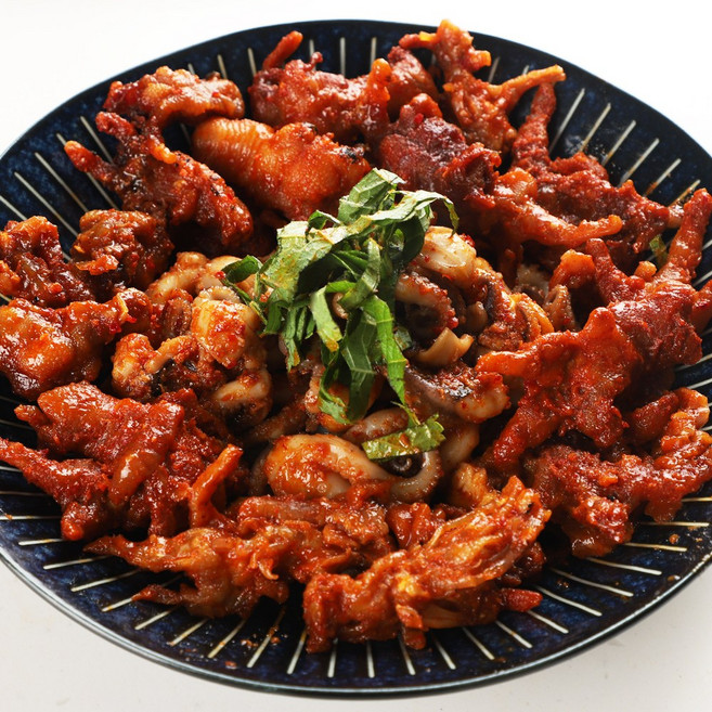양념 쭈꾸미 불맛 닭발 볶음 캠핑 저녁 요리 밀키트 500g, 1개, 불닭발쭈꾸미 500g