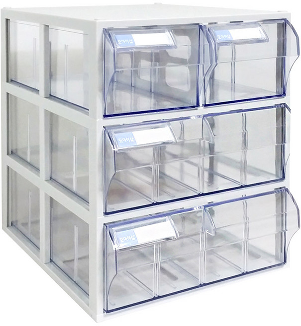 [국내생산 완제품] 모아이샵 플라스틱 투명수납함 다용도 A4 서류 정리함 대형 600, 1개, 투명 606