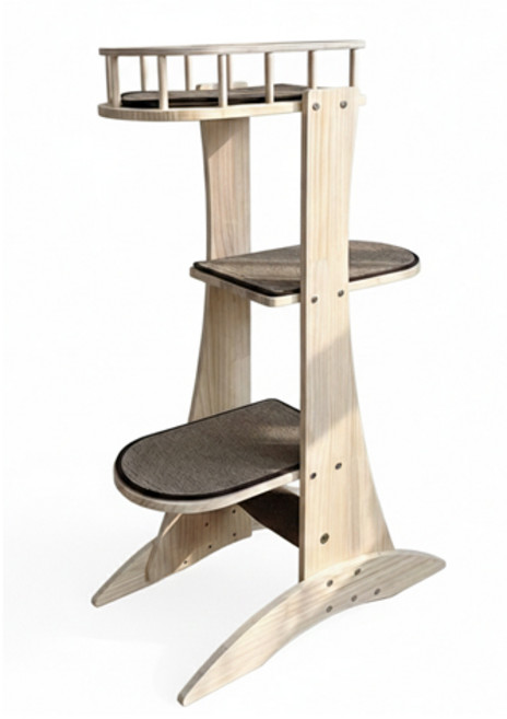하츄펫 미니캣타워 캣타워 원목 3단 국내제작, 1개