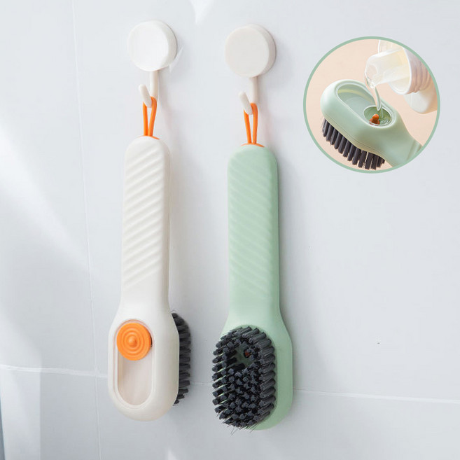 자동세제세척솔 운동화 의류 신발 빨래솔 다용도 세탁브러쉬 2개, 1세트, 그린+그린