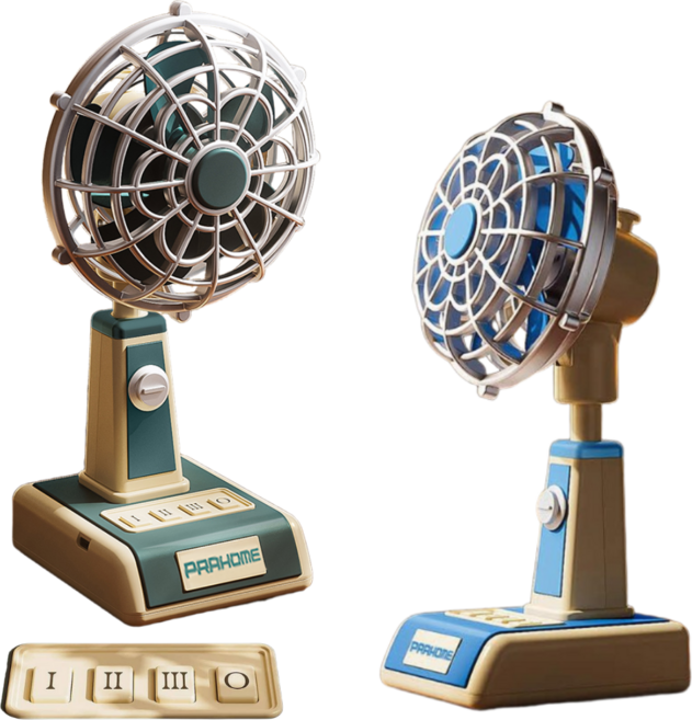 프라홈 클래식 레트로 탁상 선풍기, 그린