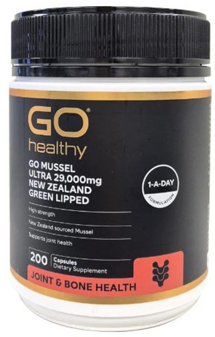 (호주/뉴질랜드) 고헬시 고헬스 머슬 울트라 초록입홍합 29g 200캡슐 Go Healthy MUSSEL ULTRA 29000 200CAPS, 1개, 200정 - 쿠팡