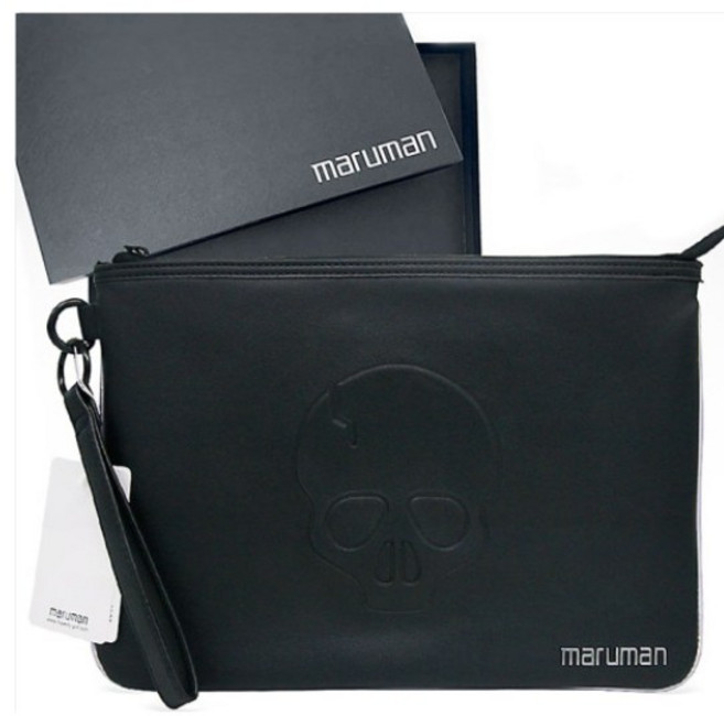 마루망 2022년 프리미엄 프로젝션 퀼팅 클러치백 골프파우치, 블랙